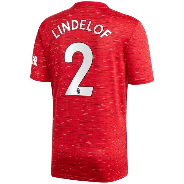 Camiseta Manchester United NO.2 Lindelof 1ª 2020-2021 Rojo